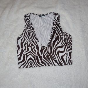 Zebra crop top